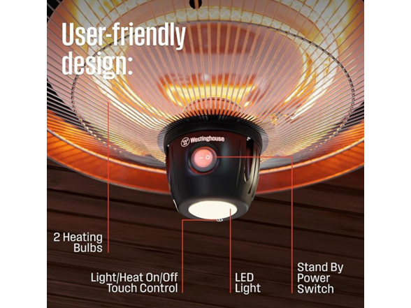 Westinghouse Hanging Steel Electric Patio Heater
