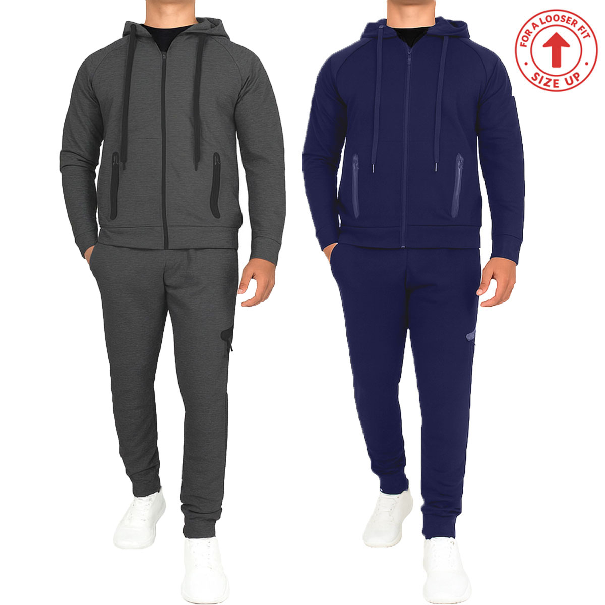 Mens Tech Fleece Hoodie & Jogger Sets (S-3XL) - Gallery 35
