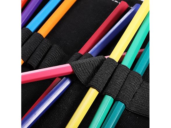 PATIKIL Handmade 72 Slots Roll Up Pencil Case