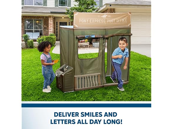 Kid Trax USPS Post Office Pony Express Pretend Play Kids Pop Up Tent
