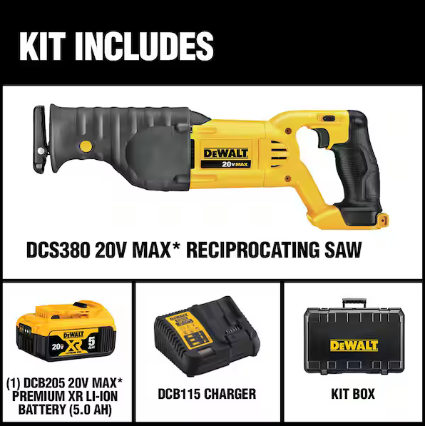 DEWALT DCS380P1 20V MAX Reciprocating Saw Kit - Gallery 4