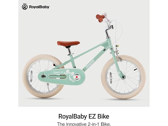 RoyalBaby EZ Kids Bike, 16 Inch, Green