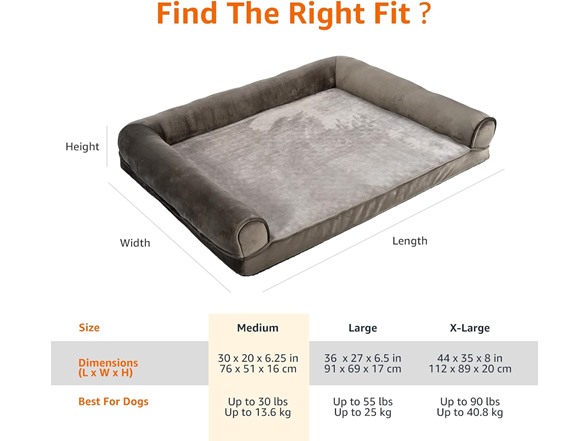 Amazon Basics Dog Bed with Cooling Gel Foam