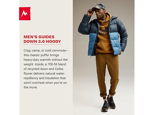 Marmot Mens Guides Down Hoody Puffer Jacket