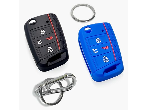 Click&Fit 2-pcs Silicone Key Fob Covers Kit for VW