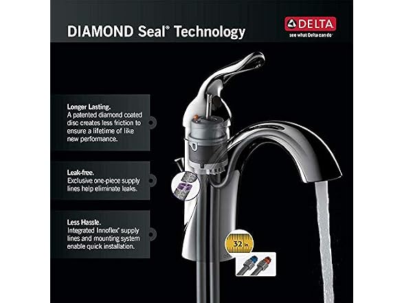 DELTA FAUCET 2564-SSTP-DST, 7.00 x 6.50 x 12"