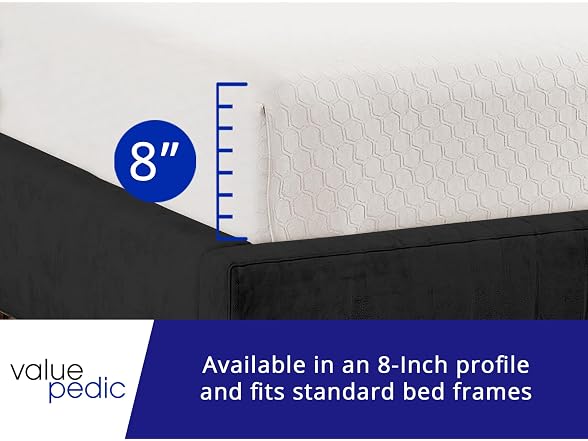 Valuepedic Queen Size 8-Inch Gel Memory Foam Mattress