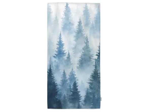 oFloral Watercolor Foggy Hand Towels, Drawn