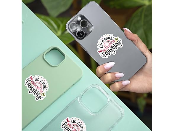 3pc Life is Better Laughing Sticker