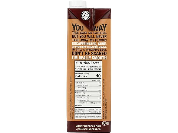 Wandering Bear Coffee Decaf Cold Brew, 32 oz