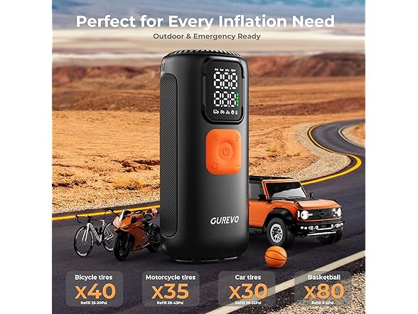 Gurevo Tire Inflator | 160PSI