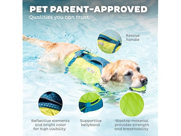 Outward Hound Standley Sport Green Lifejacket