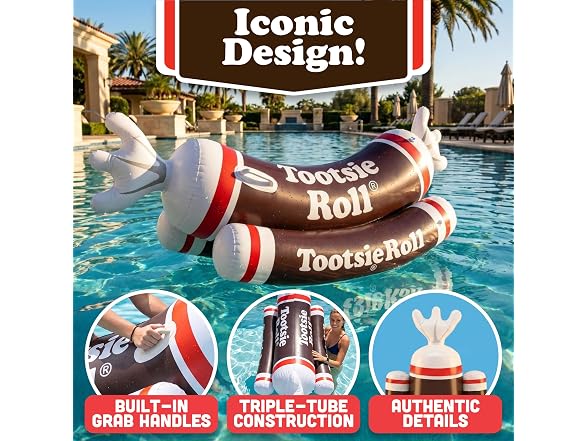 Tootsie Roll Ride On Pool Float Large