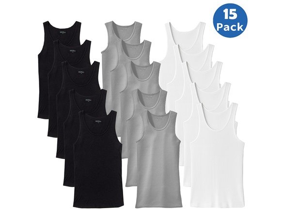 Black x5 - Heather Grey x5 - White x5