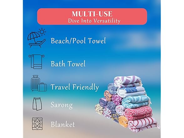 TuaMel  Fast Drying Packable Beach Towel