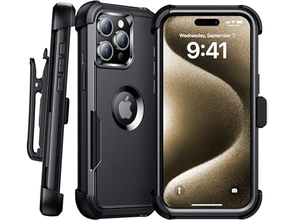 WAVELIFE iPhone 15 Pro Max Case w/Clip