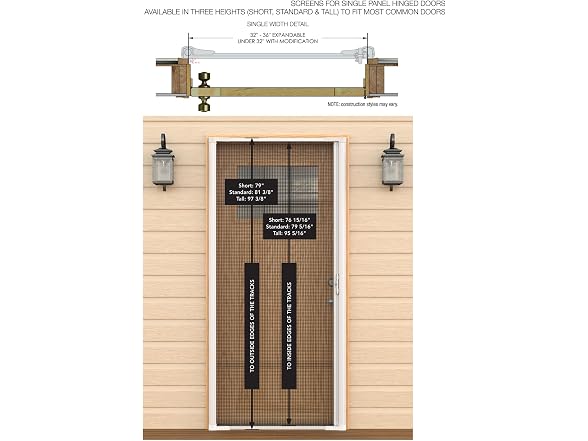 Brisa White Retractable Screen Door 80"