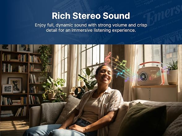 Emerson EAS-3009 Retro BT Speaker Cream