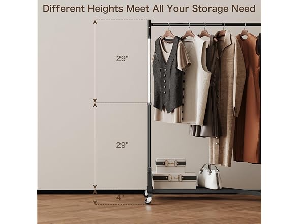 walnest Heavy-Duty Adjustable Garment Rack 