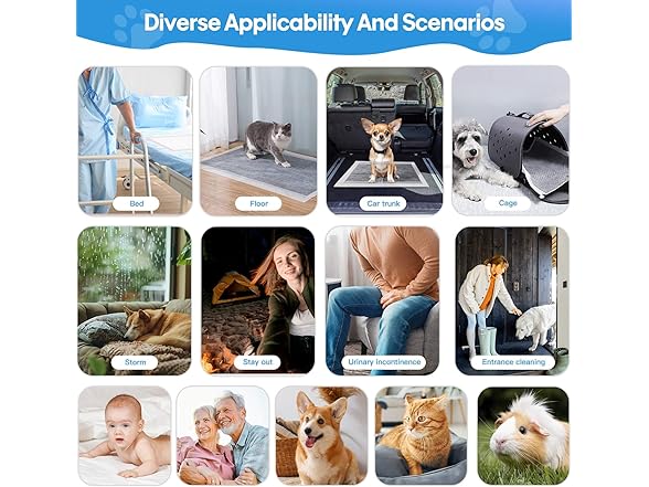 BinetGo Puppy Pads Disposable Puppy Training Pads L,Charcoal