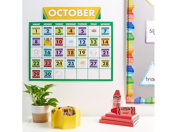 Eureka Crayola Colors and Shapes Classroom Calendar