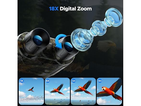 18x Zoom Full-Color 4K Night Vision Binoculars
