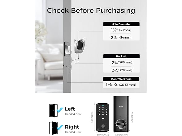 LNDU Fingerprint Keyless Entry Door Lock