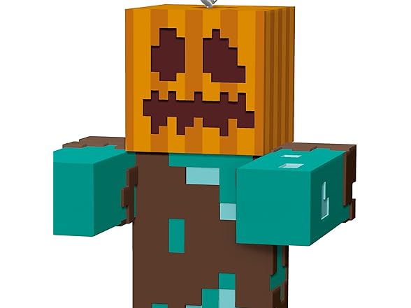 Hallmark Minecraft Drowned w/Pumpkin Ornament