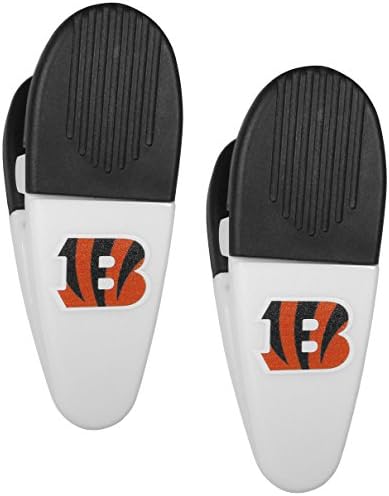 Siskiyou Sports NFL Cincinnati Bengals Mini Chip Clip Magnets, Set of 2, Team Colors, One Size, (F2CM010)