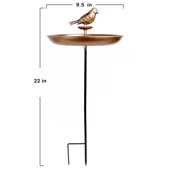 Copper Bird & Butterfly Bird Bath & Water Oasis - Gallery 18