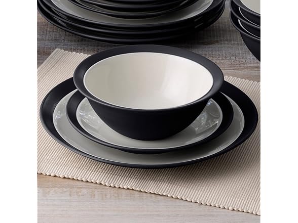 Noritake Colorwave Graphite 4-Piece Curve Place Setting, Service for 1