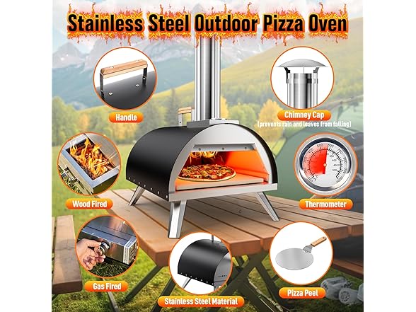 WOOCIT Multi-Fuel Outdoor Pizza Oven