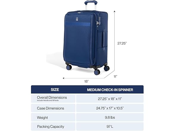 Travelpro VersaPack+ Lightweight Softside Checked 25"