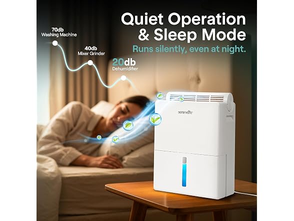 SereneLife 91 OZ Dehumidifier For Home