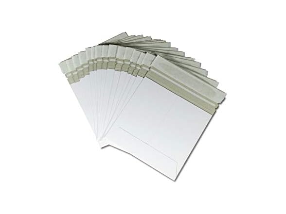 6x6 Rigid Paperboard Mailers, 15 Pack - Self-Seal Stay Flat Envelopes