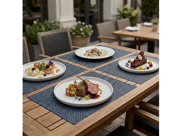 Restaurantware Amalfi 16 x 12 Inch Plastic Placemats Set Of 6 