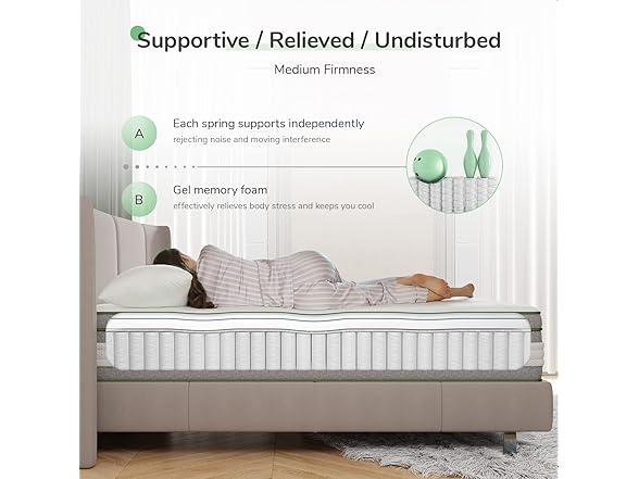 Novilla 12" Hybrid King Mattress