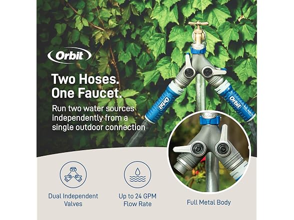 Orbit Elevated 2-Way Shut-Off Hose Y Adapter
