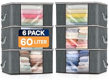 $19.99, Was $30.82, 35% Off! 6 Pack 60L Clothes Storage Bags dealfomo