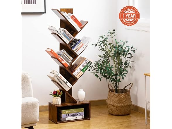 Tree Bookshelf - 6 Shelf Retro Floor
