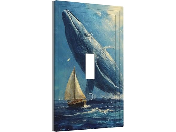 Light Switch Cover Whale Sea 1Gang