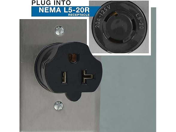 Conntek 30123 L5-20P to 5-15/20R Plug Adapter