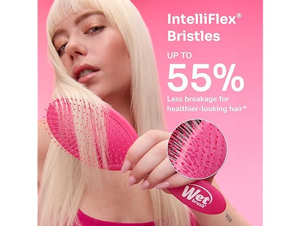 Wet Brush Original Detangler Hair Brush, Grey Leopard