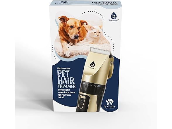 Pursonic Rechargeable Dog Clippers for Grooming