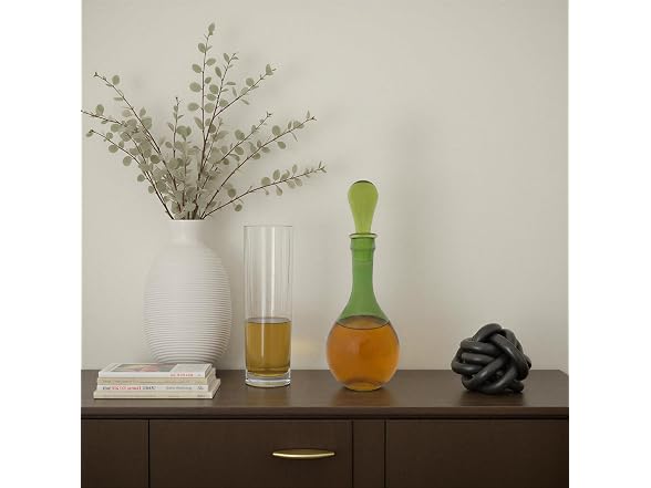 Creative Co-Op 3-Quart Round Glass Decanter with Stopper, Green - Gallery 4