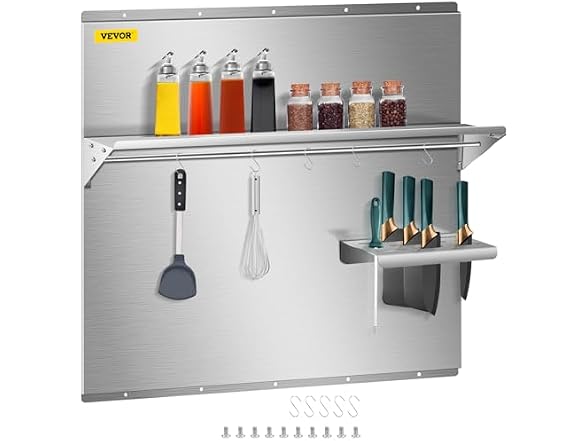 Range Backsplash with Shelf 30 x 30.7 Inch Range