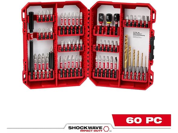 Milwaukee 48-32-4097 Shockwave Kit w/ 60 Pcs