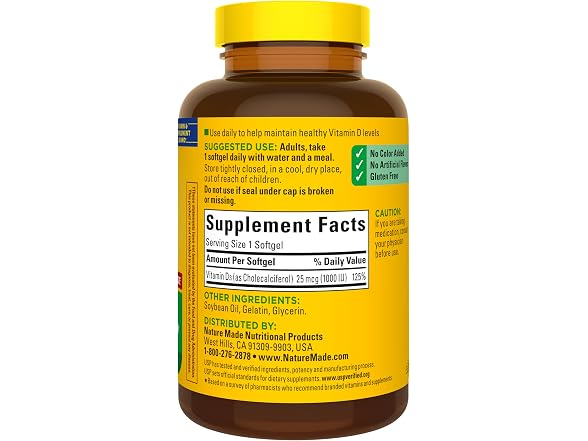 (4-Pack) Nature Made Vitamin D3