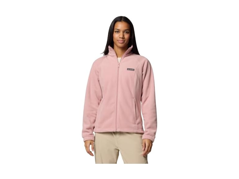 Columbia Womens Benton Springs Full Zip Fleece Jacket, Eraser Pink, X-Large