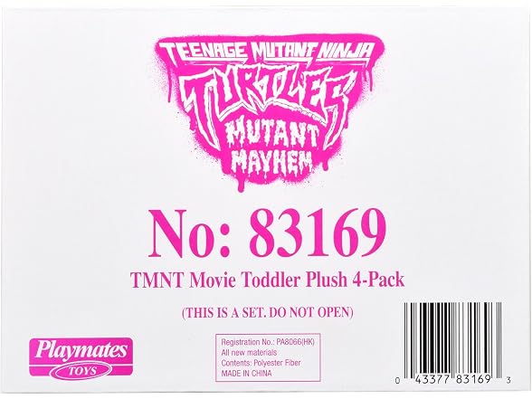 Teenage Mutant Ninja Turtles Tales of The TMNT Toddler Plush 4pk